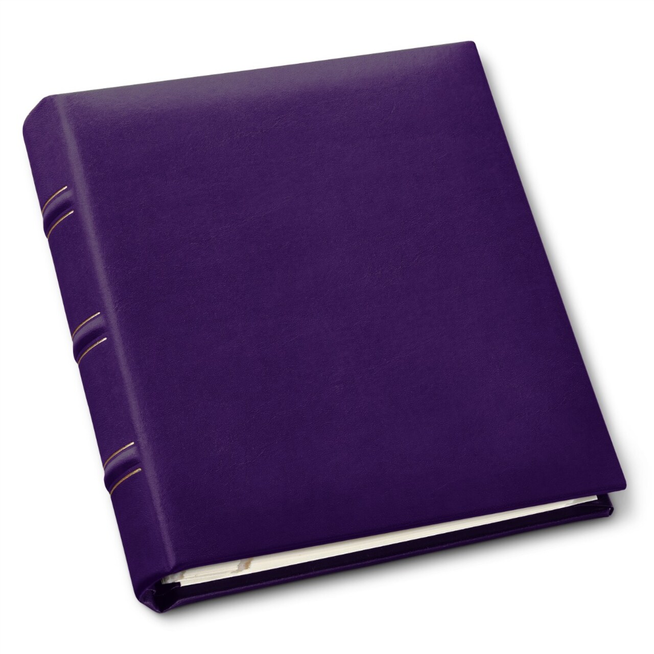 Gallery Leather Travel Photo Album Holds 4x6 Photos, 3 Ring Binder, 50 Pages for 50 Photos, Fillable, Handcrafted – 6.5” x 5.5”